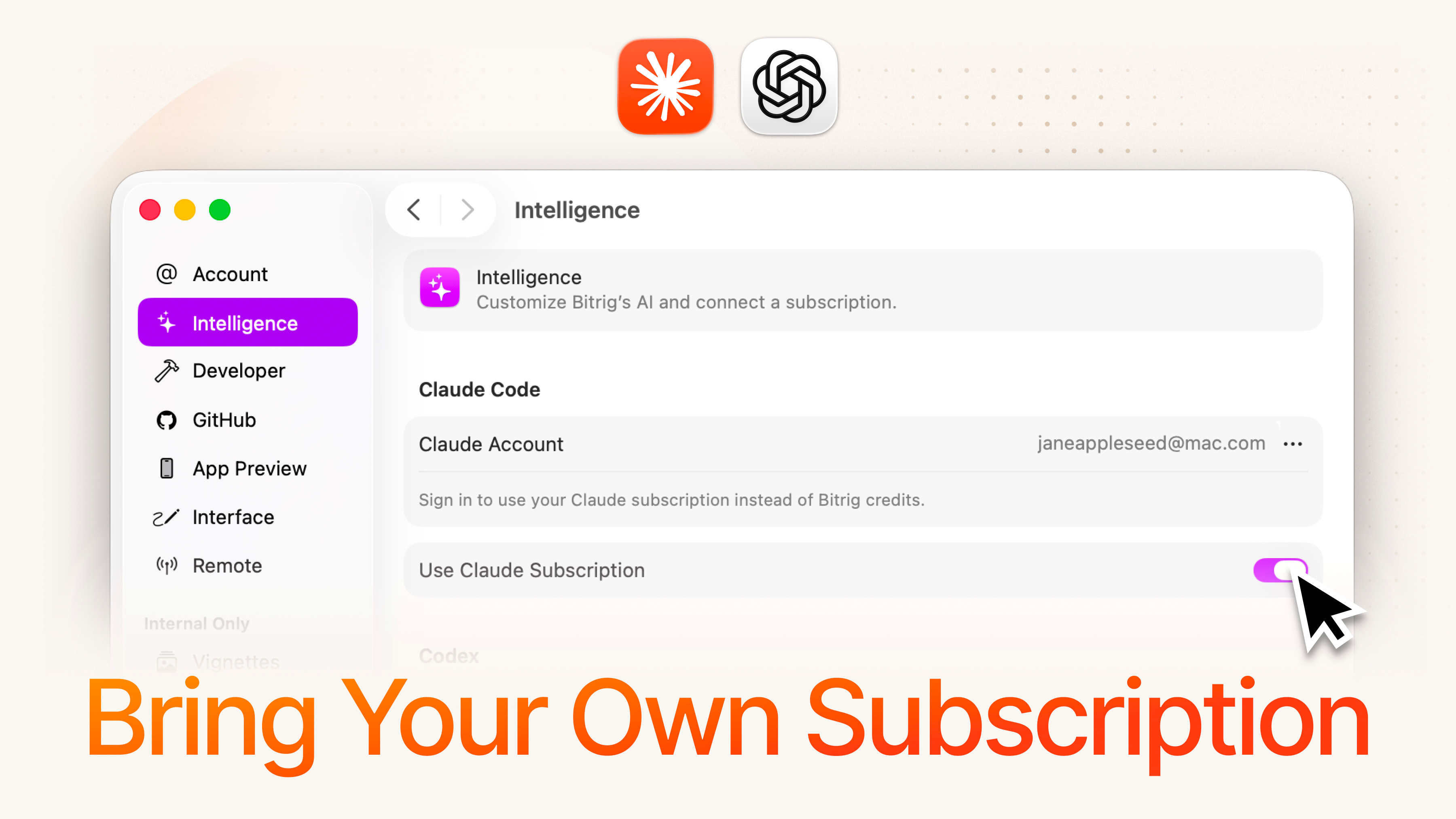 Bring Your Own AI Subscription