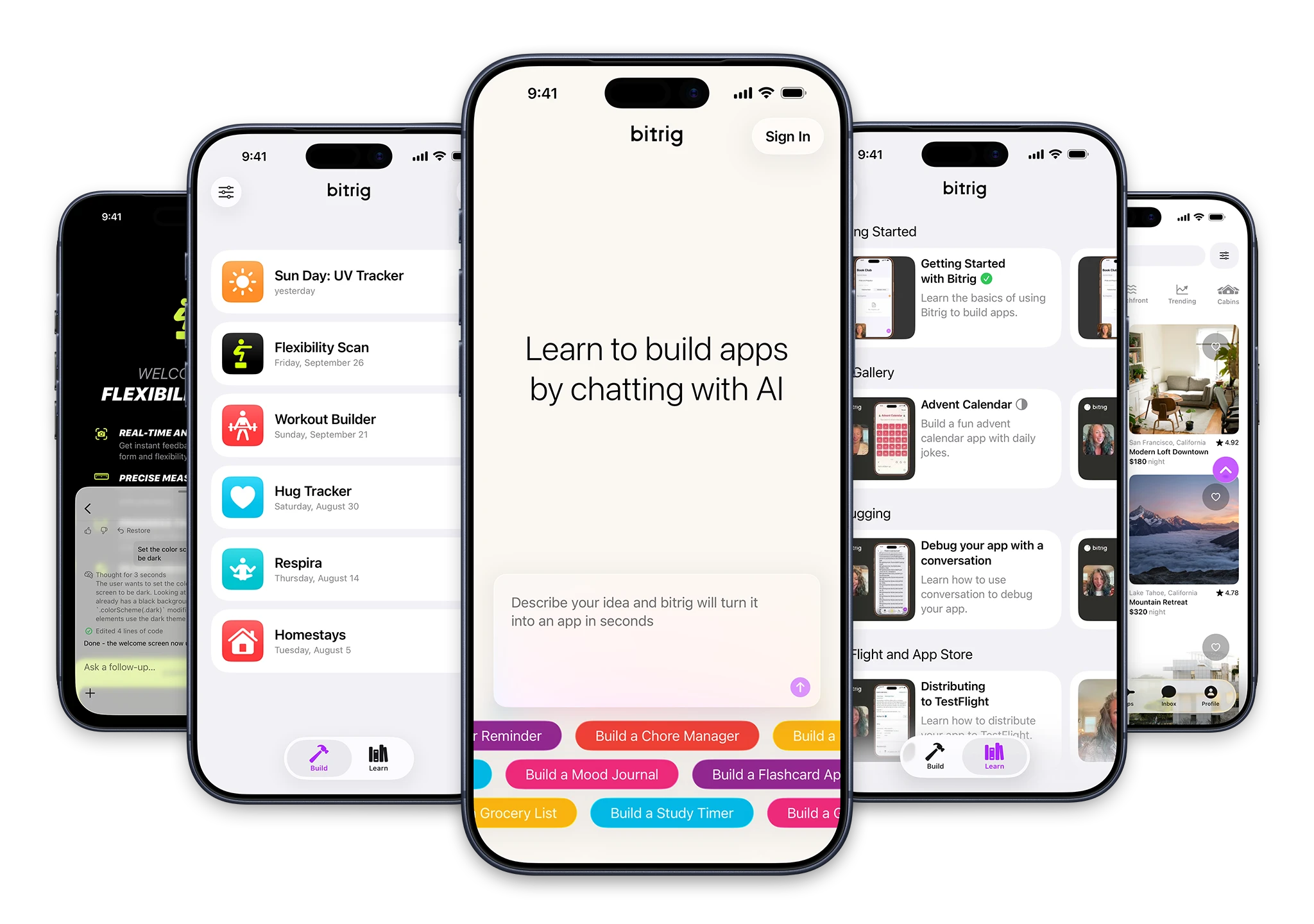 Bitrig app screenshots